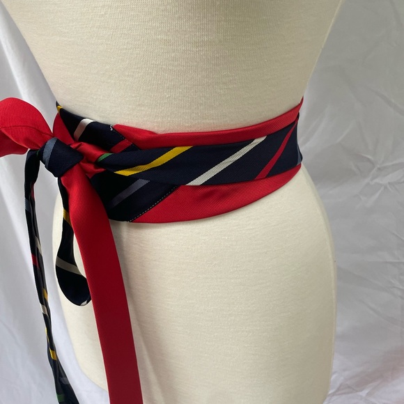 Custom handmade necktie obi wrap belt - Picture 4 of 9